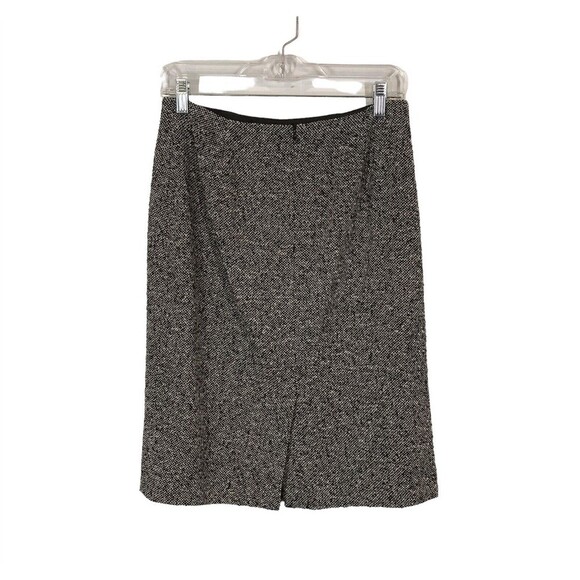 Max Mara Gray Size 6 Tweed Wool Blend Pencil Skirt Made it Italy Dark Academia - Picture 2 of 9
